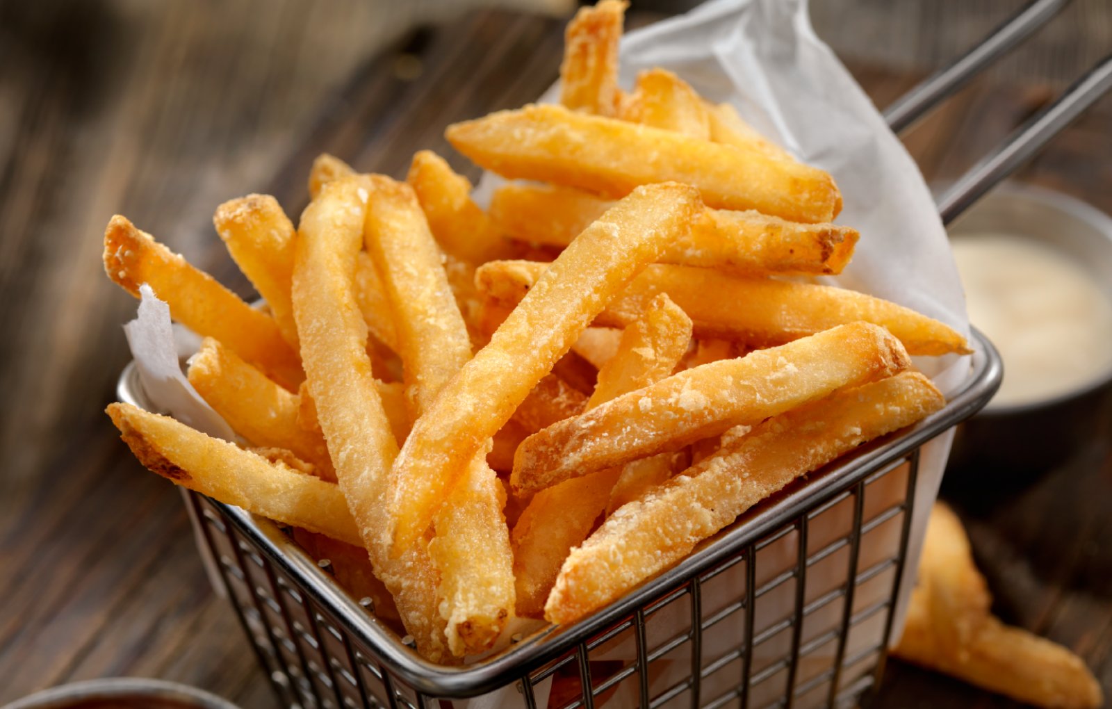 Golden Phoenix shoestring cut crispy fries deep fryed.